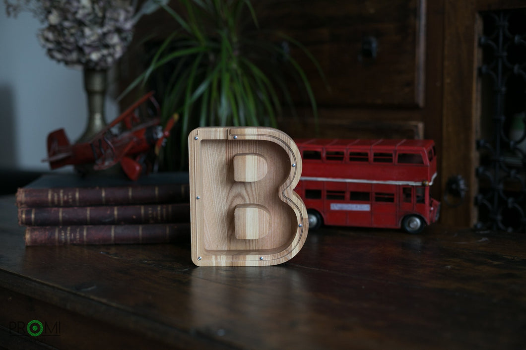 Personalized Wooden Money Bank/ Medinė taupyklė