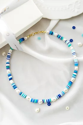 Blue Necklace / Mėlynas kaklo vėrinys