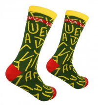 Load image into Gallery viewer, Men&#39;s green socks with letters Lietuva, size: (41-46) // Vyriškos žalios kojinės su raidėmis Lietuva, dydis:(41-46)
