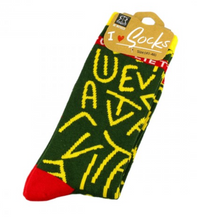 Load image into Gallery viewer, Men&#39;s green socks with letters Lietuva, size: (41-46) // Vyriškos žalios kojinės su raidėmis Lietuva, dydis:(41-46)
