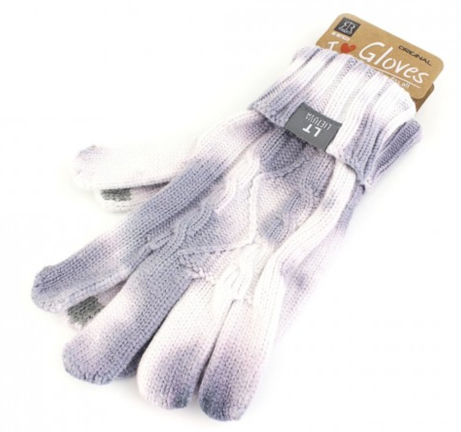 Gentle acrylic gray gloves Lietuva LT // Švelnaus akrilo pilkos pirštinės Lietuva LT