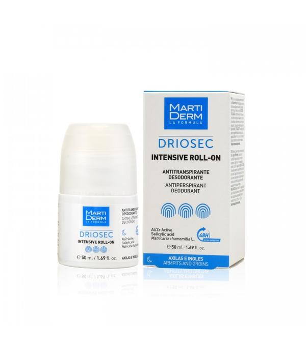 Driosec Intensive Roll-On - 50 ml / MARTIDERM RUTULINIS ANTIPERSPIRANTAS IR DEZODORANTAS PAŽASTIMS IR KIRKŠNIMS DRIOSEC, 50 ML