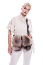 Load image into Gallery viewer, Bag from fox fur brown
