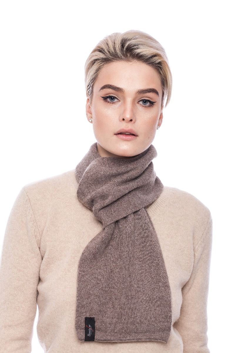 Cashmere and wool scarf beige