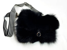 Load image into Gallery viewer, Bag from fox fur black
