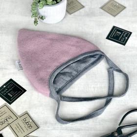 Kids beanie with straps pink / Vaikiška kepurė su raišteliais DROP ružava