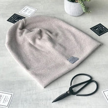 Load image into Gallery viewer, Unisex fall winter beanie hat latte / Rudeninė kepurė latte
